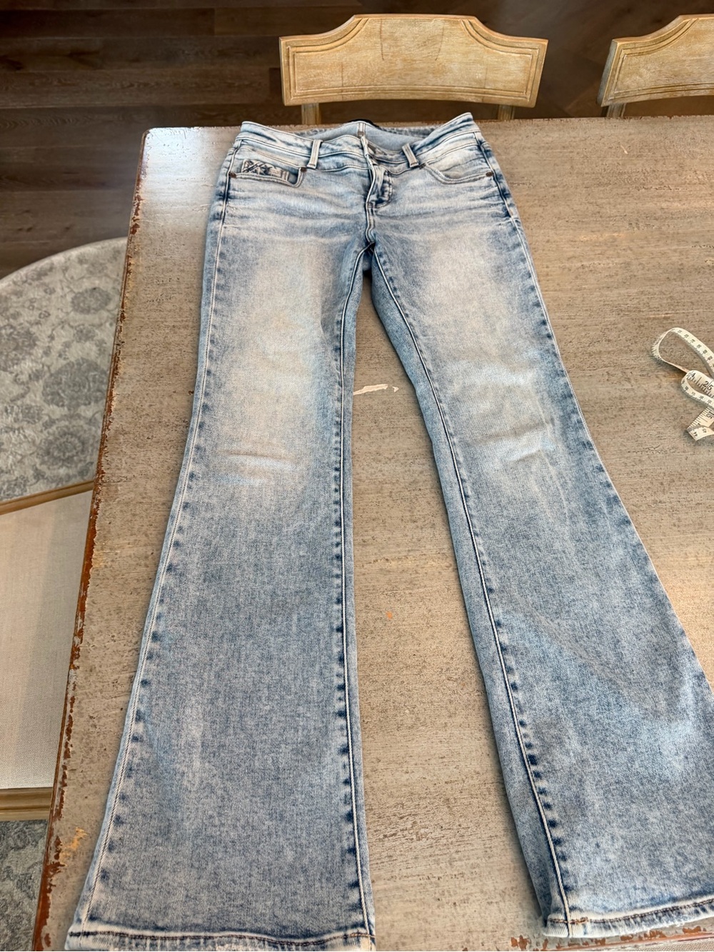 Buckle Light Blue Flare Jeans